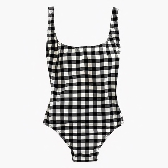 NWT J. Crew Oversized Gingham One Piece Swimsuit 4 - Picture 4 of 6